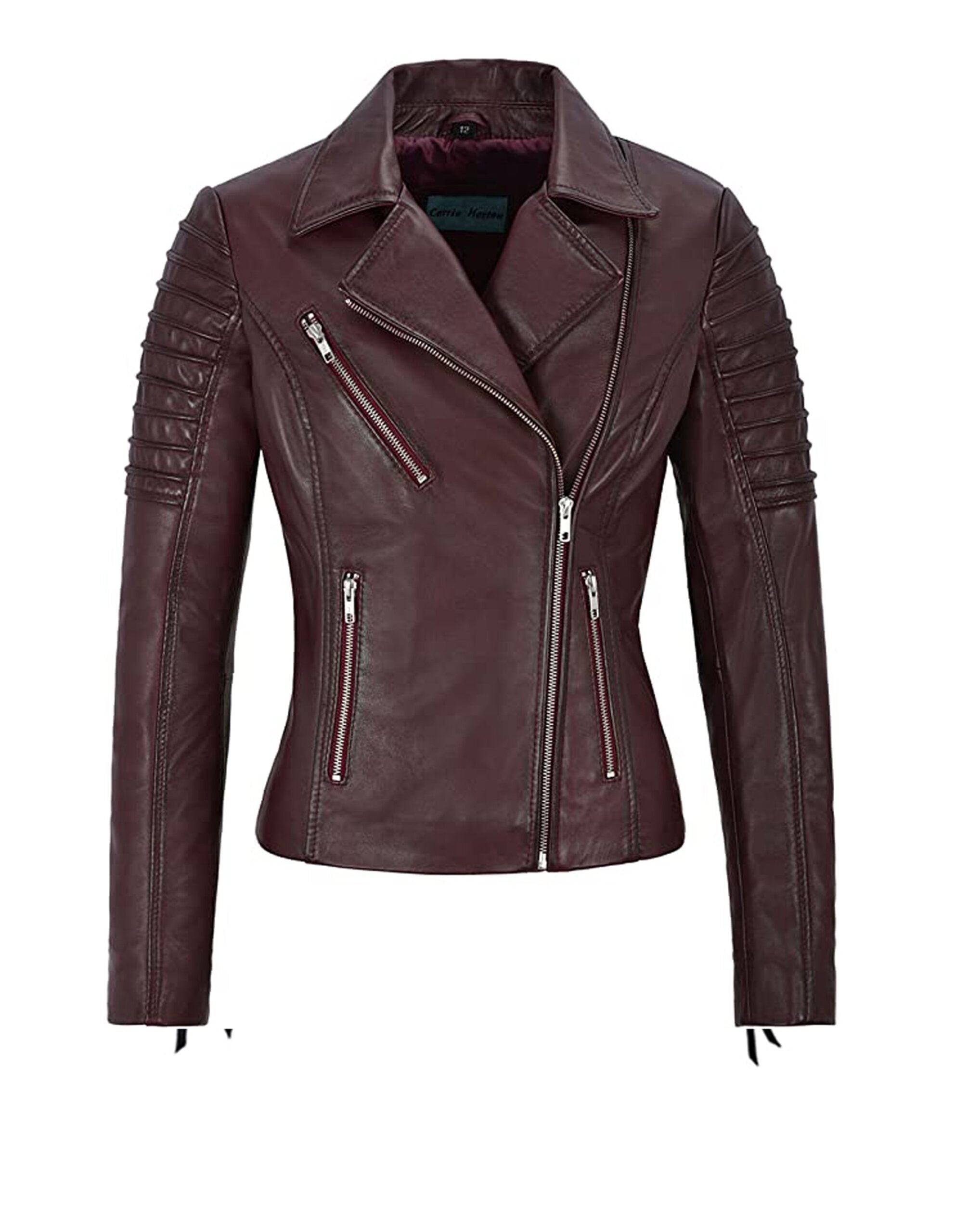 Midnight Merlot | Women’s Sheepskin Biker Jacket