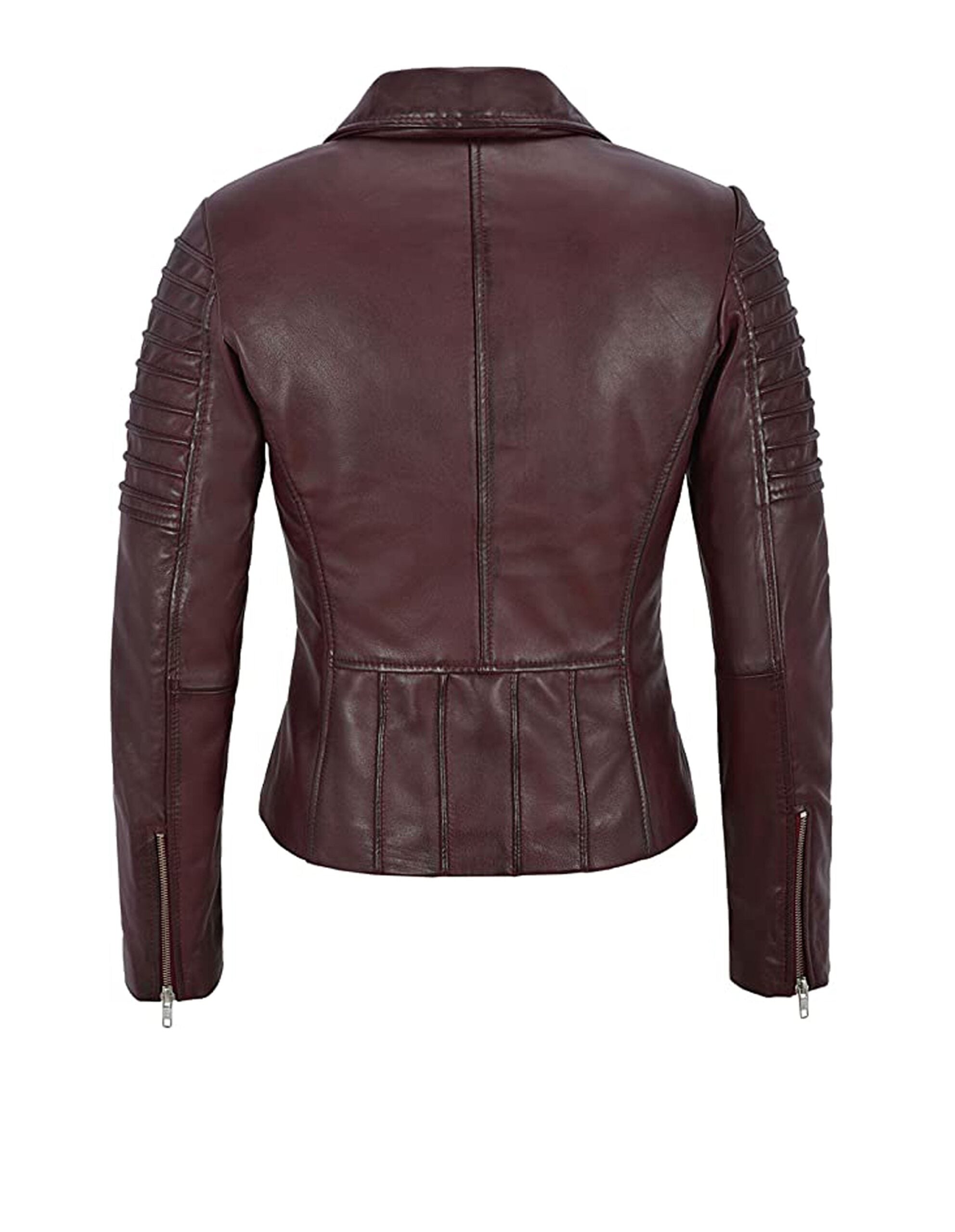 Midnight Merlot | Women’s Sheepskin Biker Jacket